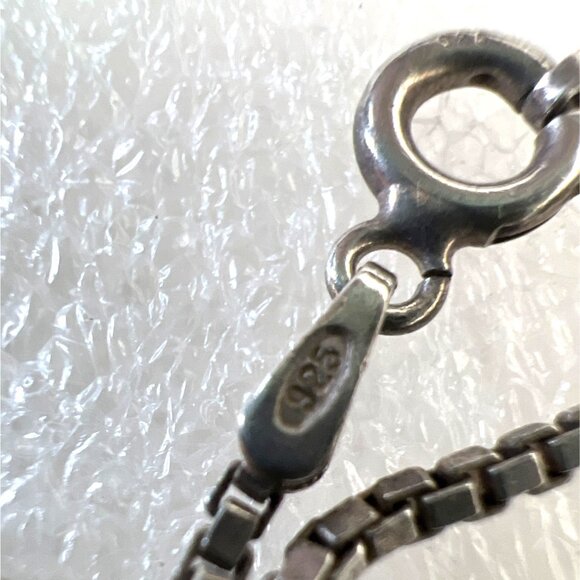 Didac Israel Silver Filigree Pendant Amethyst Cabochon 18” Italian Box Chain Vtg - Picture 9 of 14